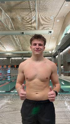 Me after I swam the mile