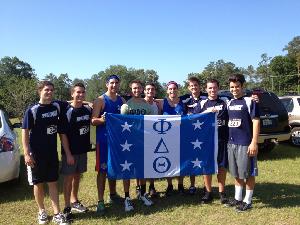 The Brothers of Florida Alpha after Susie's Run in Gainesville, FL