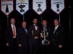 Texas Theta Phis after winning the Founders Trophy in Washington, D.C. in July 2013. The Founders Trophy is presented to the best Phi Delt chapter on a midsize campus in the U.S.