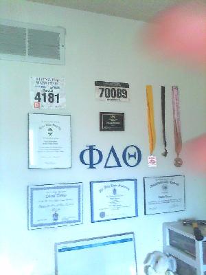 My wall of accomplishments thus far